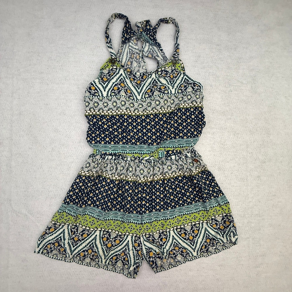 Matilda Jane Romper Girls 10 Blue Floral Boho Sleeveless Rayon Summer - Picture 15 of 15
